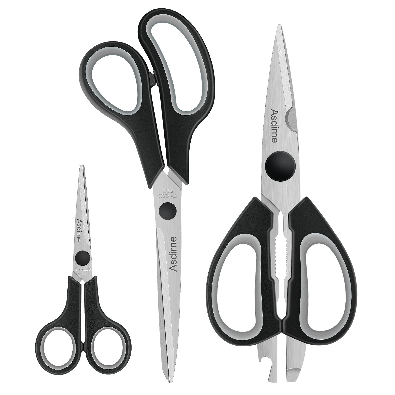 Asdirne Multi-purpose Kitchen Scissors Bundle of 3