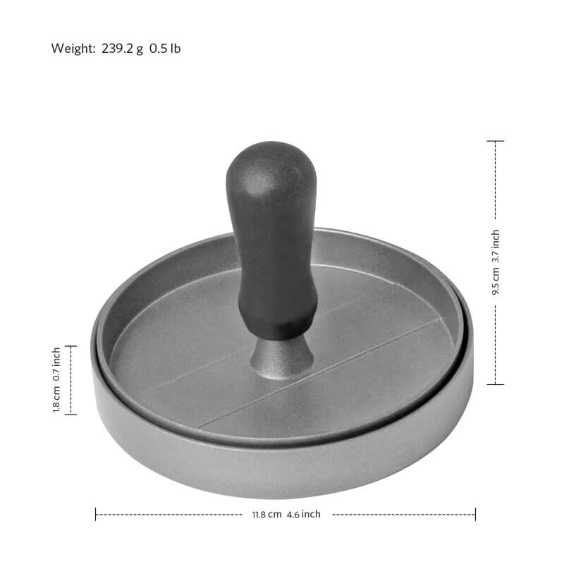 Specification and length of Hamburger Press