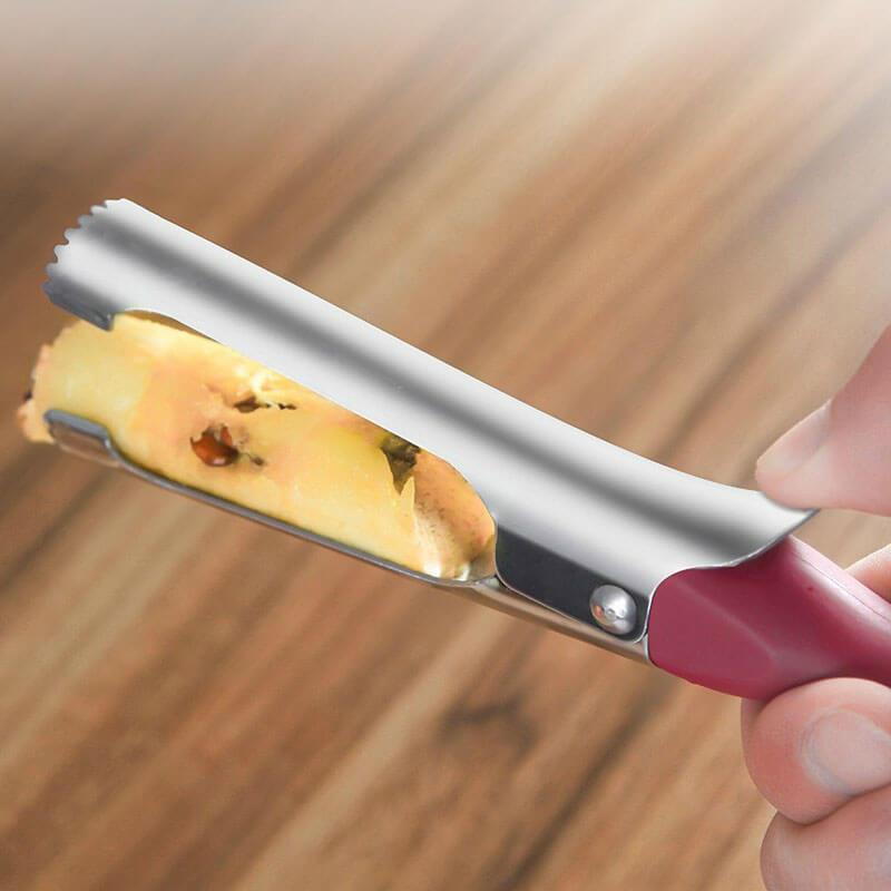 Operate the apple corer