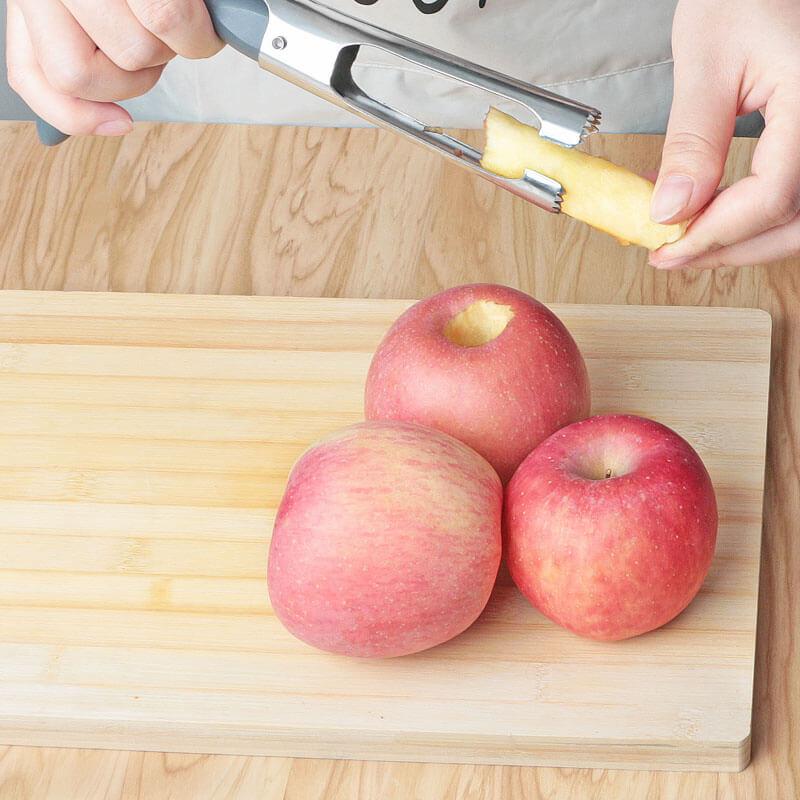 Quality apple corer tool - easy to use and clean - rugged apple corer with sharp serrated tip - stainless steel corer for apples and pears - simple fruit (Blade)
